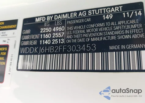 2015 Mercedes-Benz E 400 4Matic z USA, uszkodzony, nr VIN WDDKJ6HB2FF303453